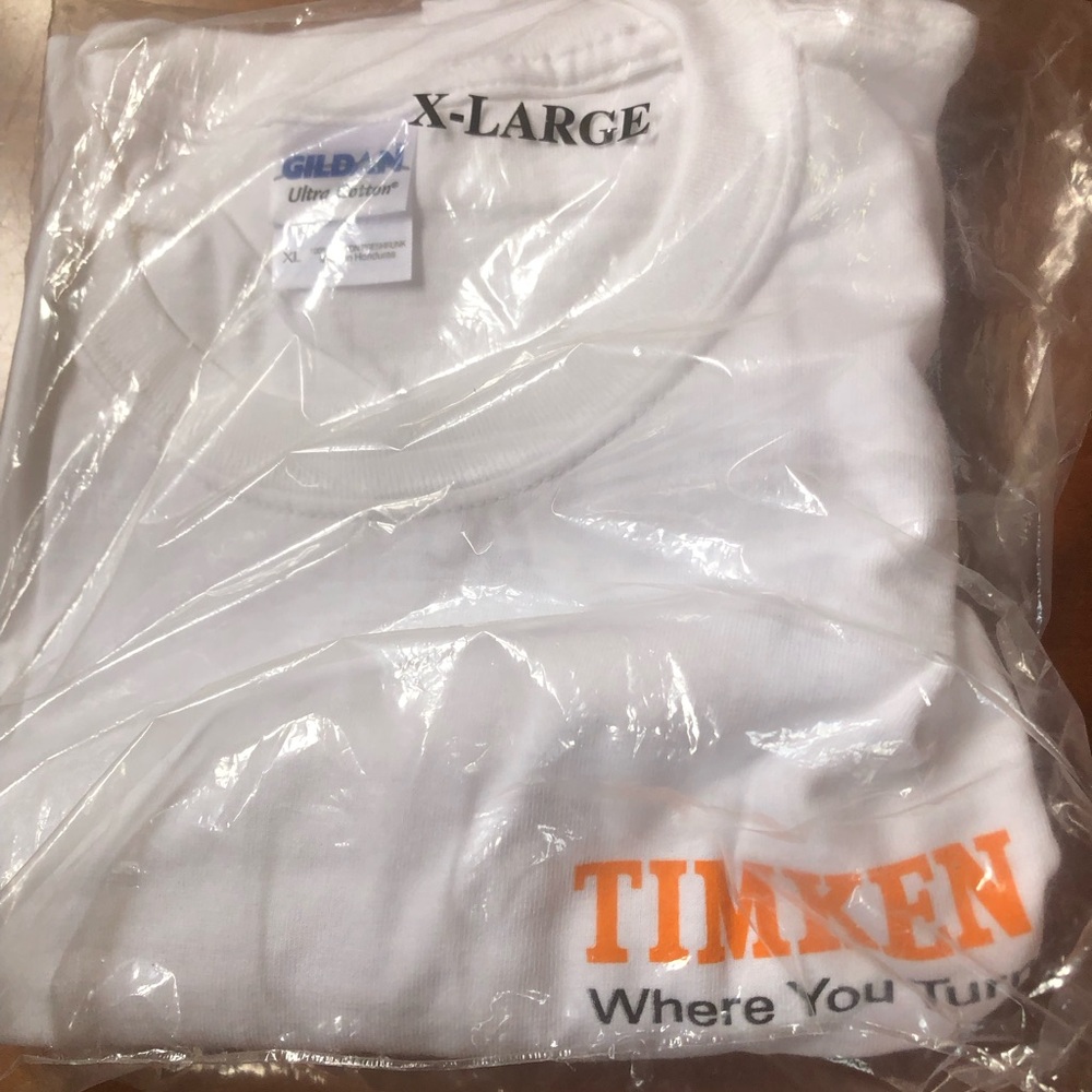 Timken White Branded Logo T-Shirt (X-Large)